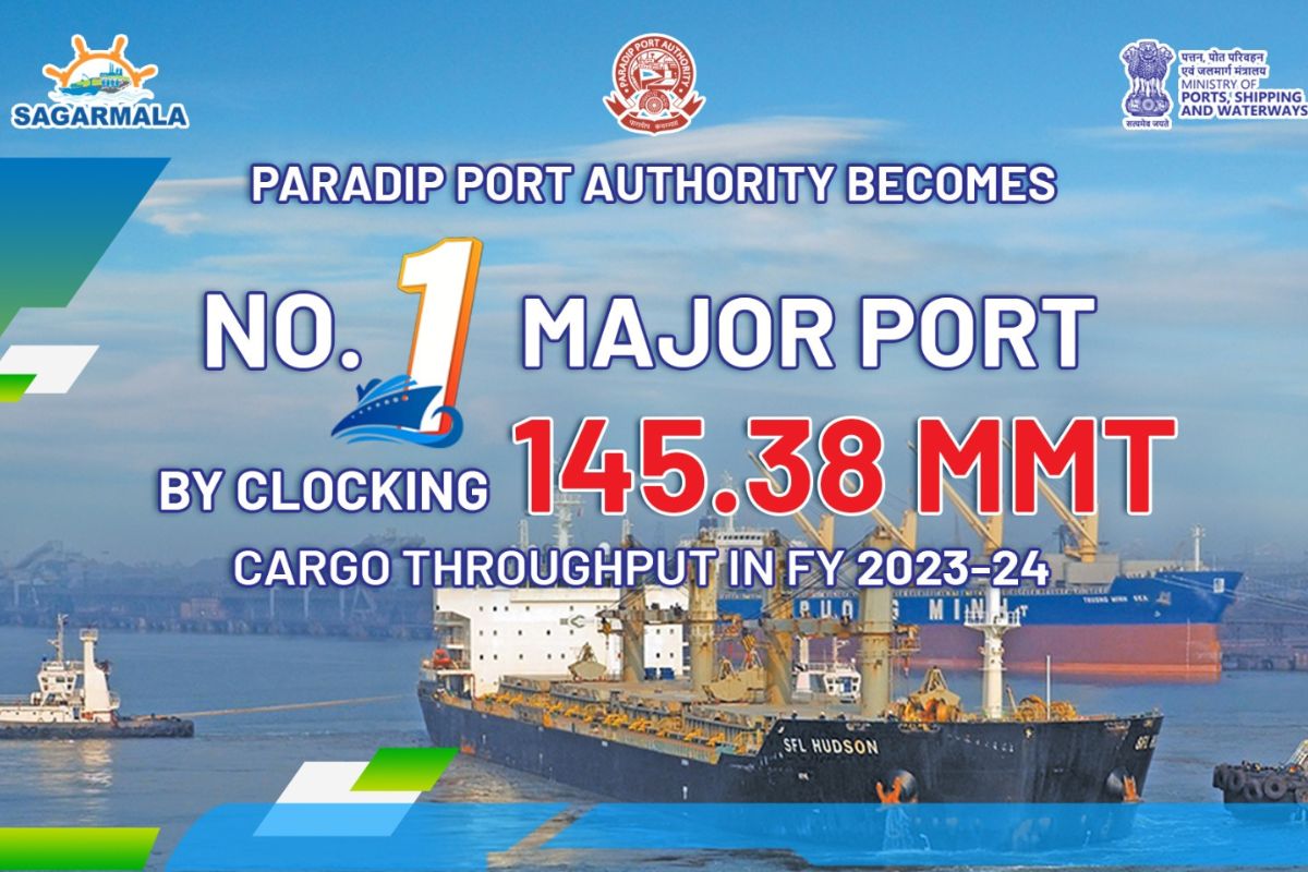 Paradip Port becomes country’s largest cargo handling port
