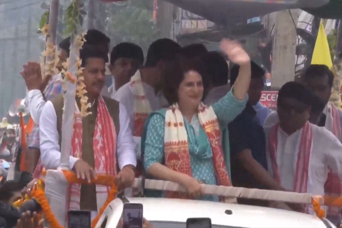Priyanka Gandhi Vadra holds roadshow in Jorhat, stresses Congress Guarantees for Northeast