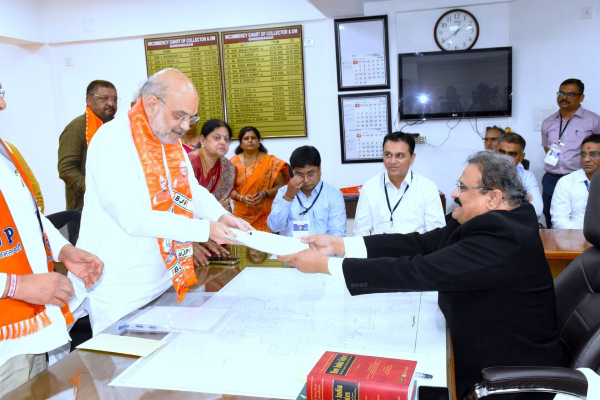 Amit Shah files nomination from Gandhinagar seat in Gujarat