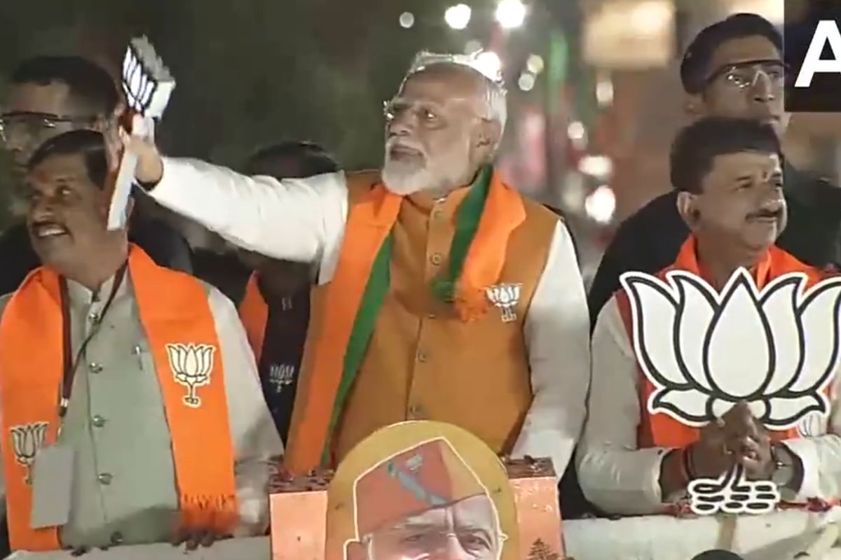 PM Modi holds roadshow in Bhopal