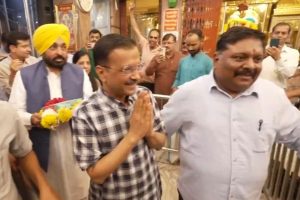Out of jail, Kejriwal kickstarts poll campaign with Hanuman temple visit
