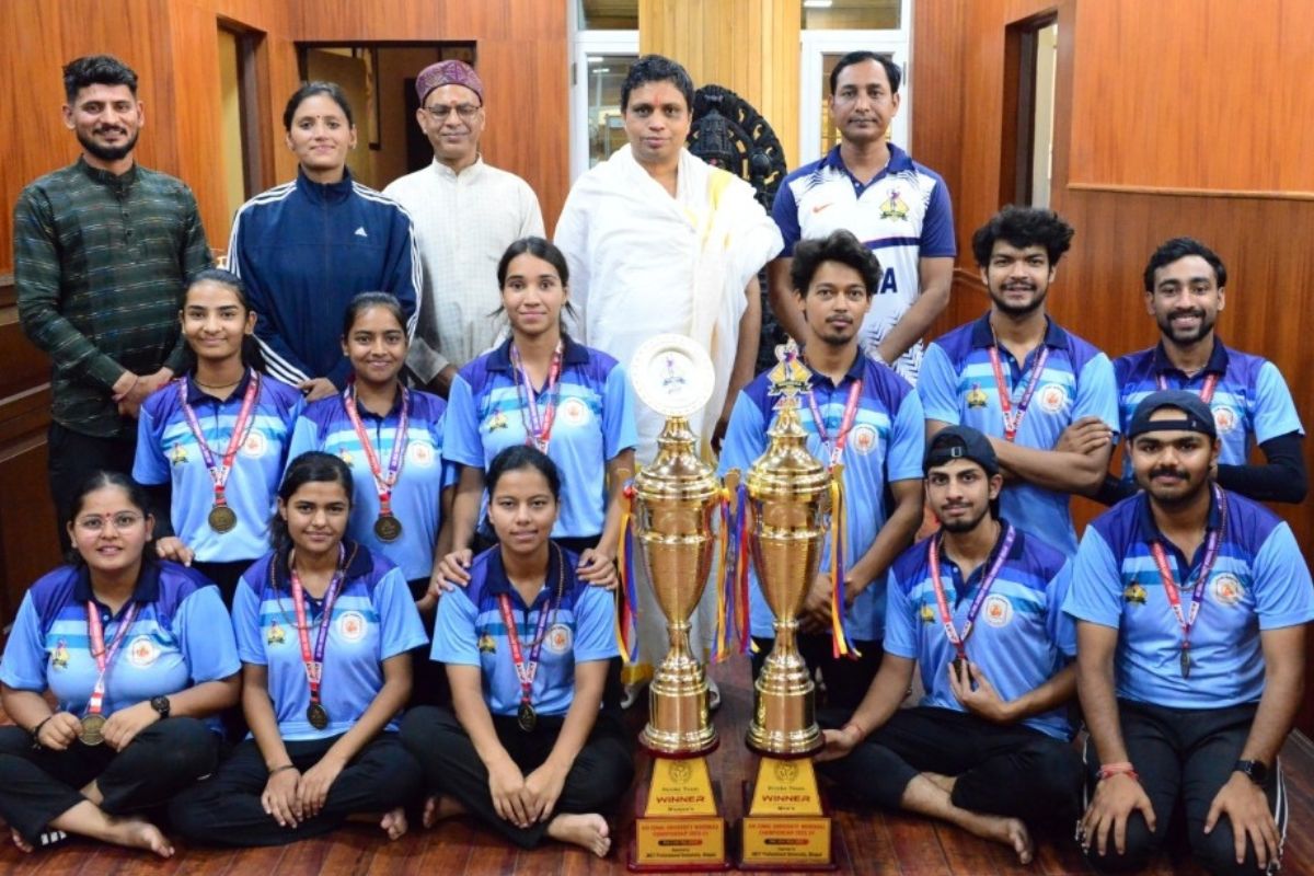 Patanjali University’s men’s and women’s teams win gold at All India Inter-University Woodball Championship 2023-24