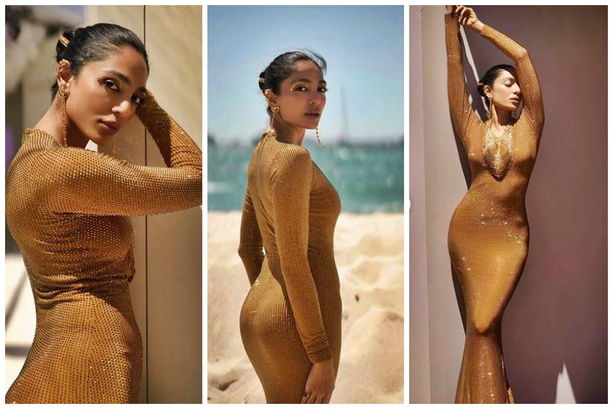 Sobhita Dhulipala dazzles in golden glamour at Cannes 2024