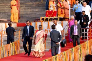 President Draupadi Murmu worships Ramlala in Ayodhya