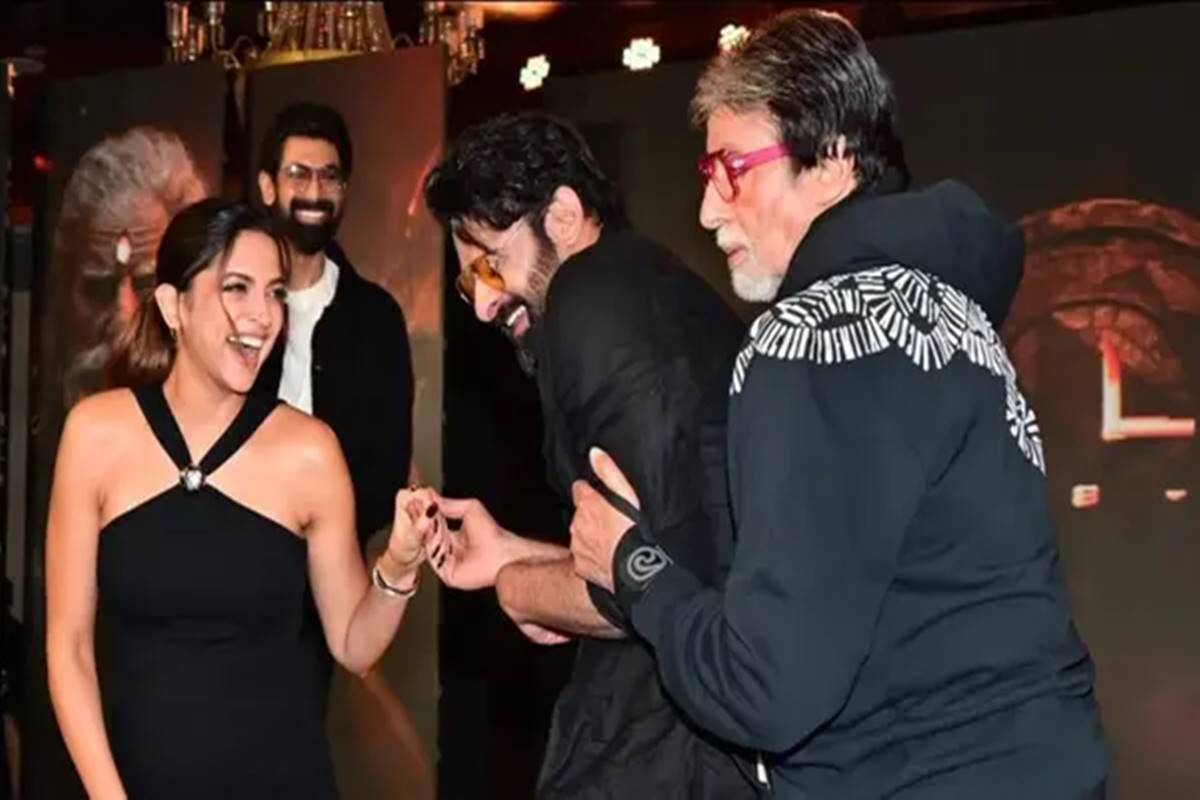 Amitabh Bachchan helps pregnant Deepika Padukone onstage at ‘Kalki 2898 AD’ event