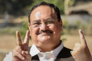 BJP chief Nadda, his wife first to cast vote in Himachal booth