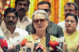 Sonia Gandhi hopeful ‘Lok Sabha elections results will be completely opposite to exit polls’