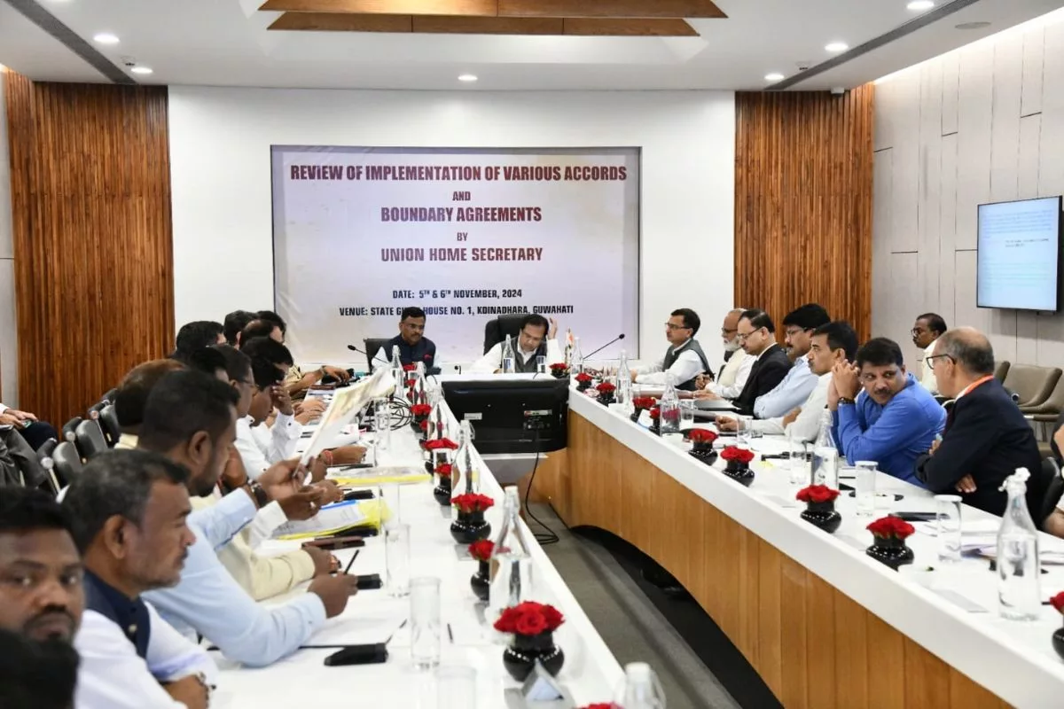 Union Home Secy reviews progress on Assam’s Border Agreements with Meghalaya, Arunachal Pradesh