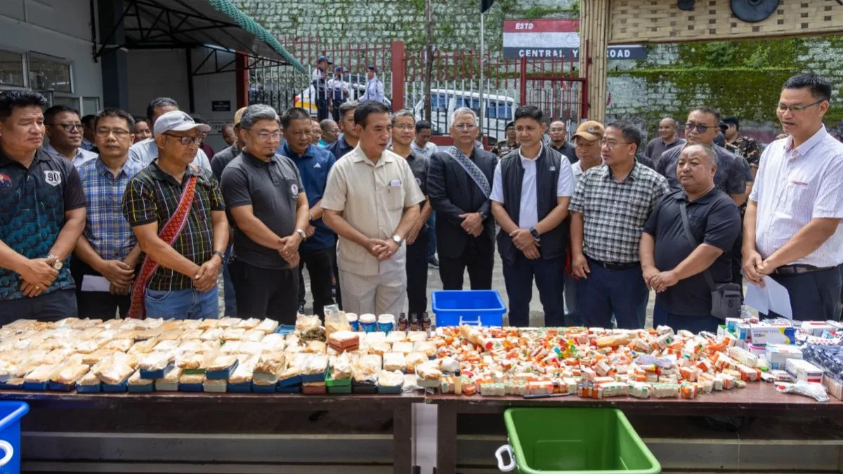 Mizoram CM Joins YMA in Symbolic Destruction of Seized Drugs, Calls for Compassionate Anti-Narcotics Strategy