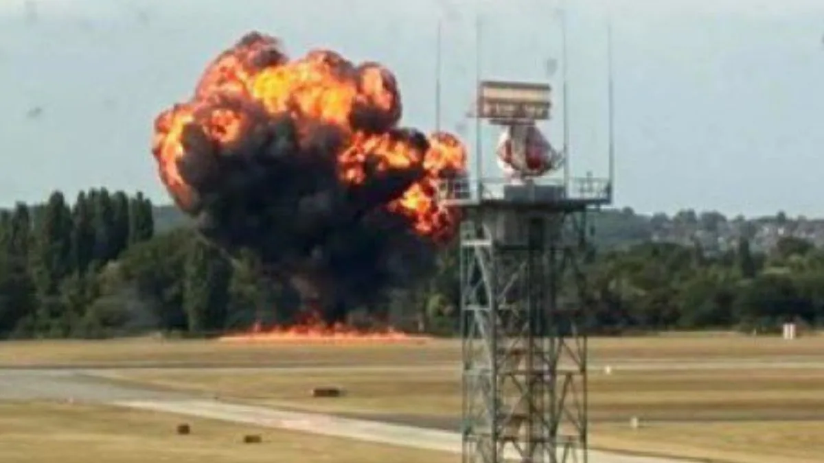 Plane crashes at London Southend Airport in Essex