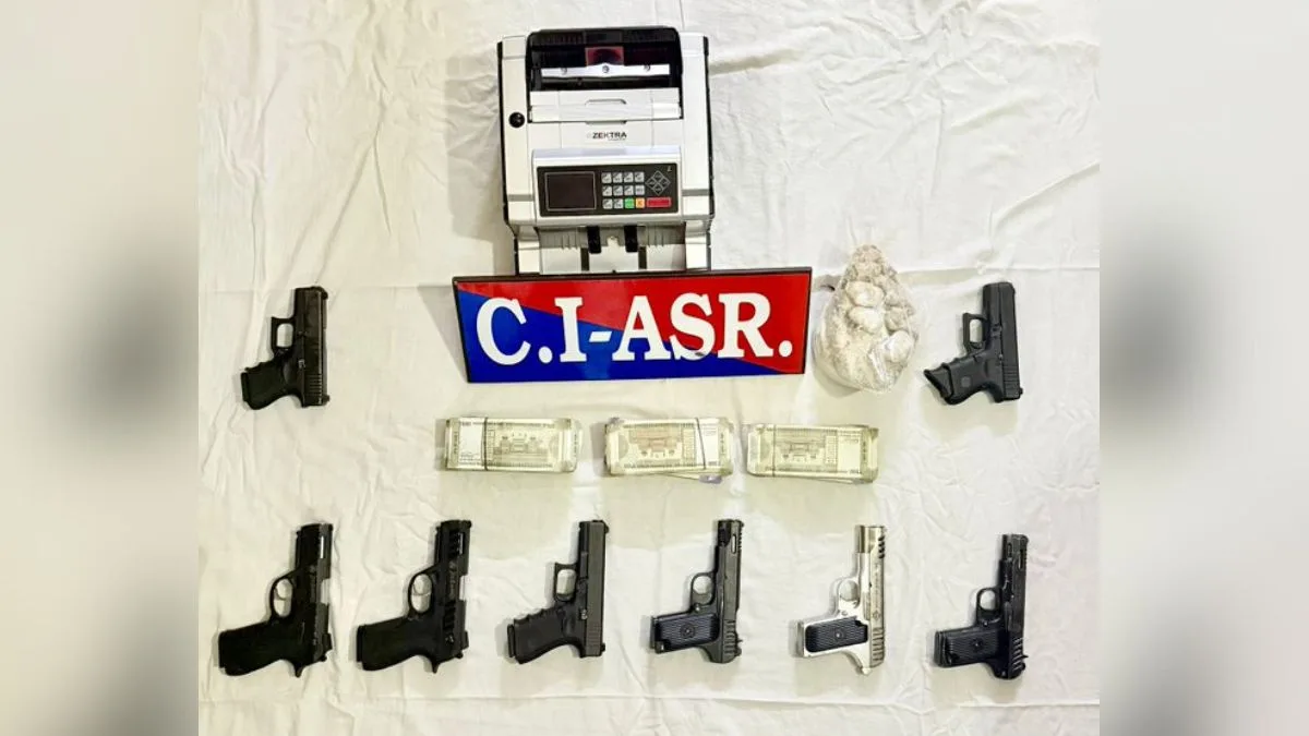 Punjab Police bust cross-border drug and arms smuggling module with Pakistan links; 3 held, weapons, heroin seized