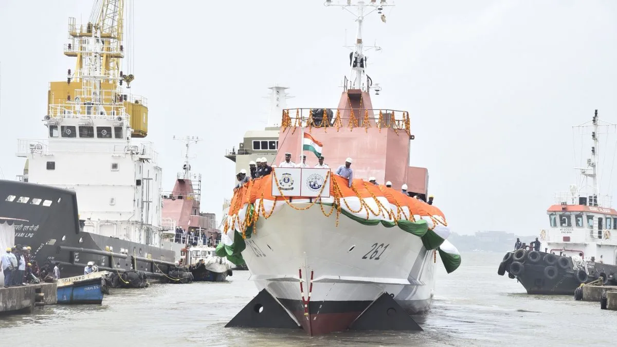 ICG launches Atal, 5th in series of advanced fast patrol vessels
