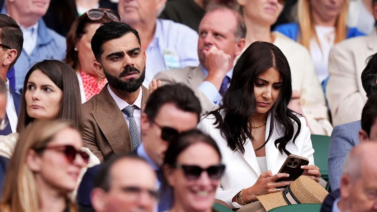 Virat Kohli, Anushka Sharma in the stands as Djokovic fights past De Minaur in Wimbledon
