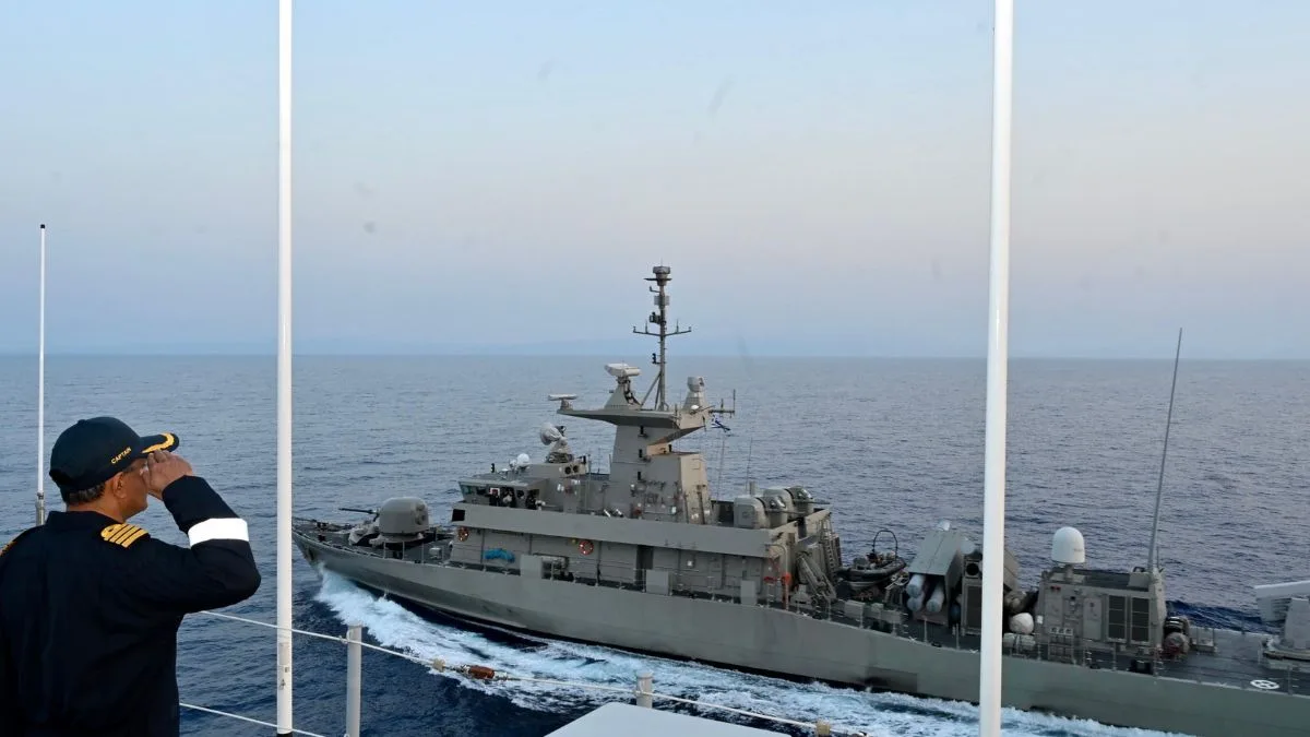 Indian Navy’s INS Tamal Engages in Naval Drills with Greek Patrol Boat HS Ritsos