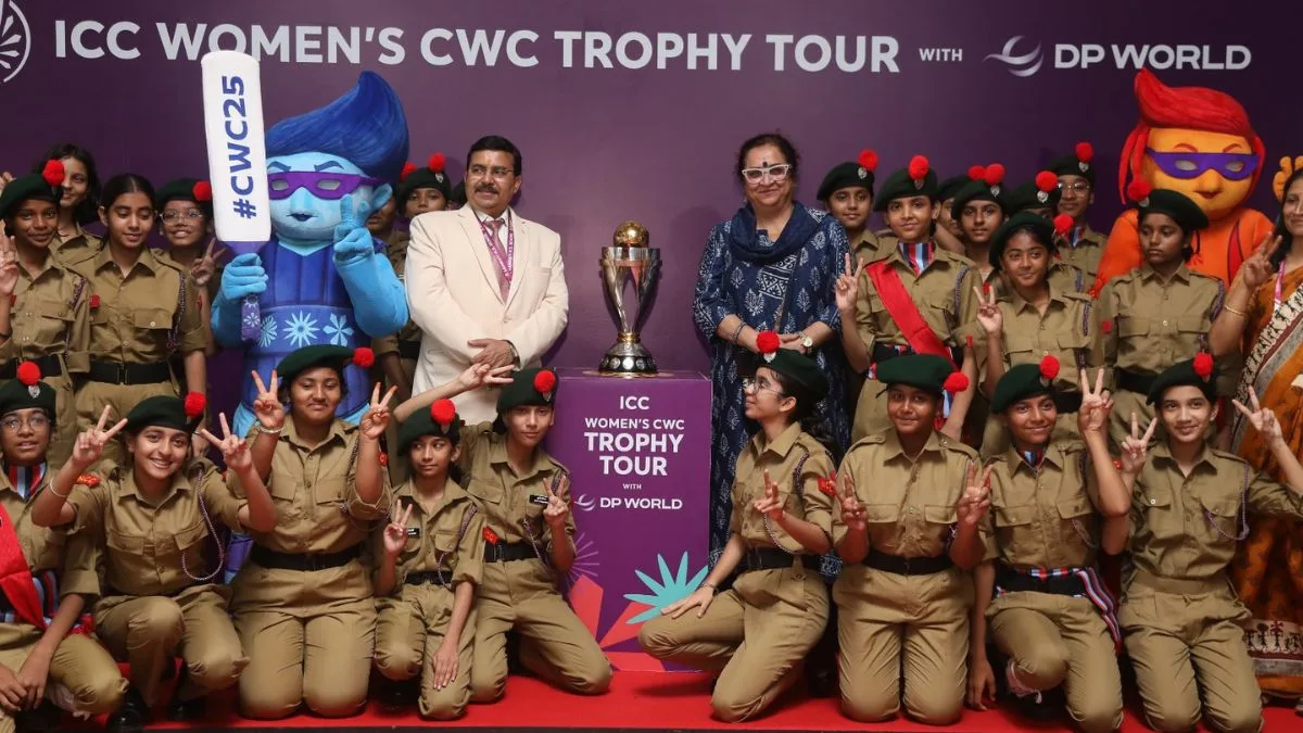ICC women’s World Cup 2025 trophy makes memorable stop in Indore