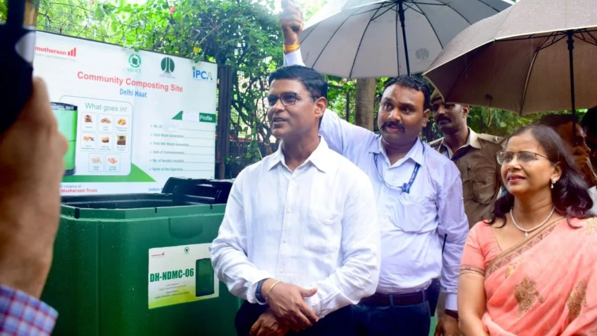 NDMC unveils on-site composters to handle Dilli Haat’s food waste