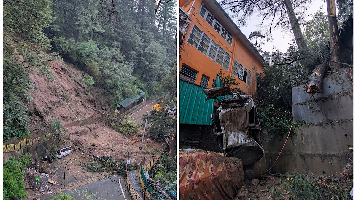 In pictures: Heavy rains, landslides wreak havoc in Shimla