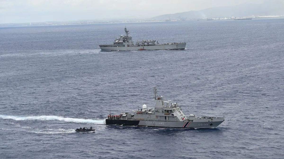 Indian Navy conducts joint exercises with French and Mauritian forces in the Indian Ocean