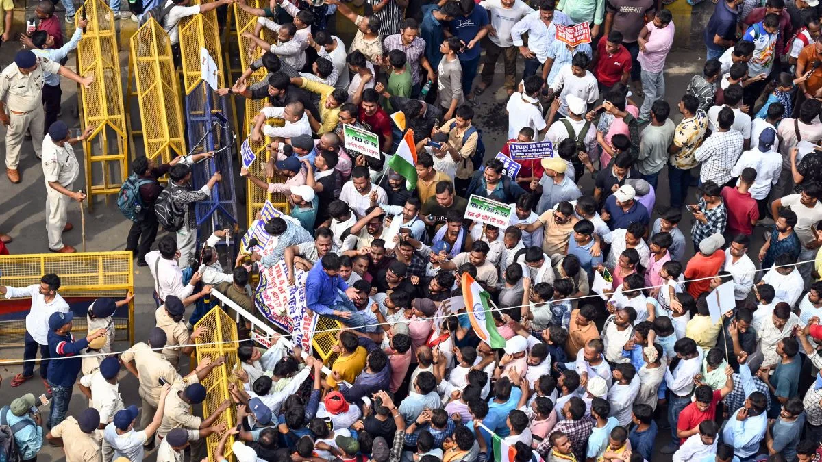 Protests flood Patna’s street ahead of assembly elections