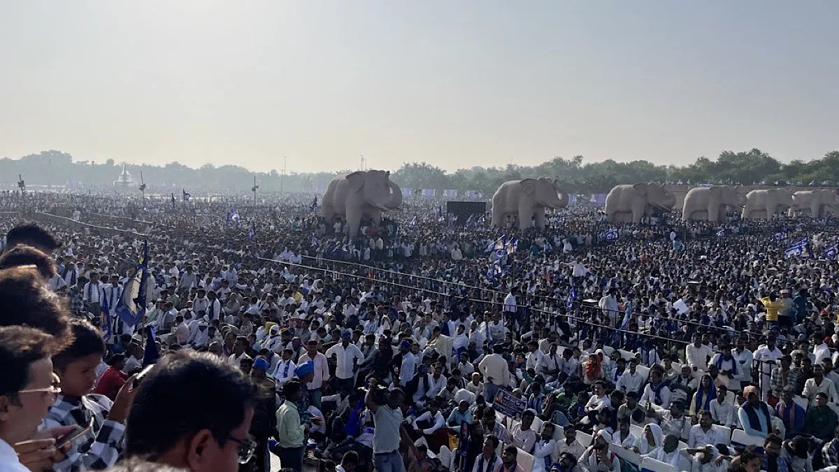Mayawati’s Lucknow rally draws lakhs, seen as BSP’s big comeback push