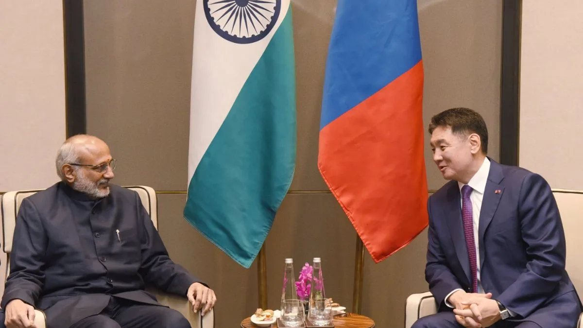 VP Radhakrishnan meets Mongolian President Ukhnaa