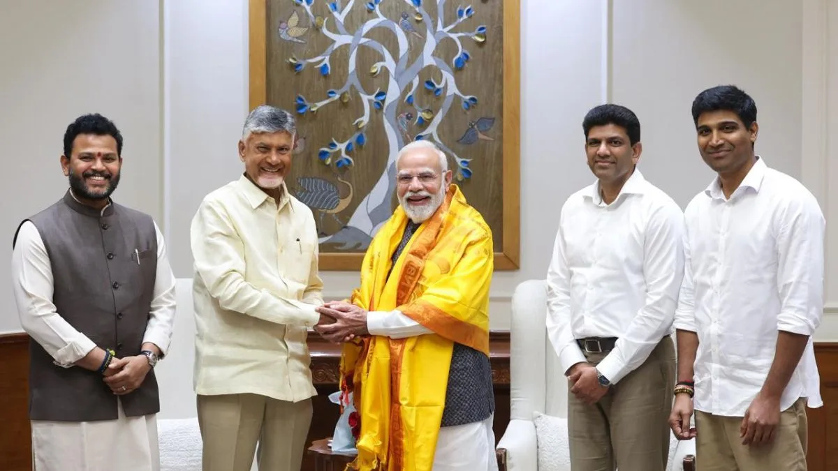 Andhra Pradesh CM Naidu meets PM Modi, invites him to key state events
