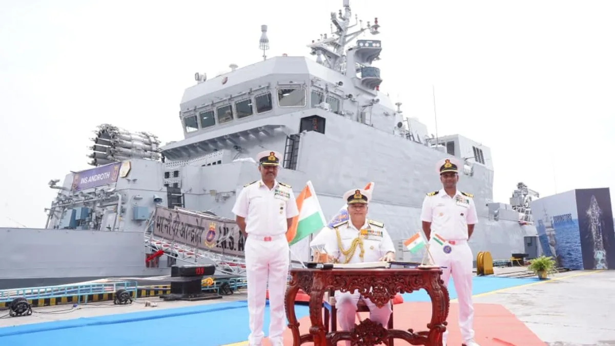 INS Androth joins fleet with over 80% indigenous content, boosting coastal defence
