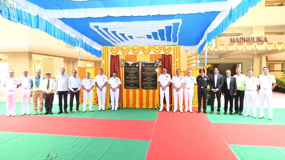 Chief of Naval Staff Admiral Dinesh K Tripathi inaugurates residential towers for Navy personnel at Karwar