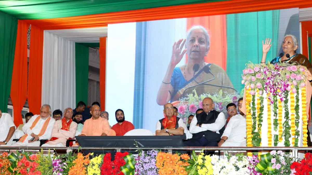 FM Nirmala Sitharaman and CM Yogi unveil statues of three saints from South