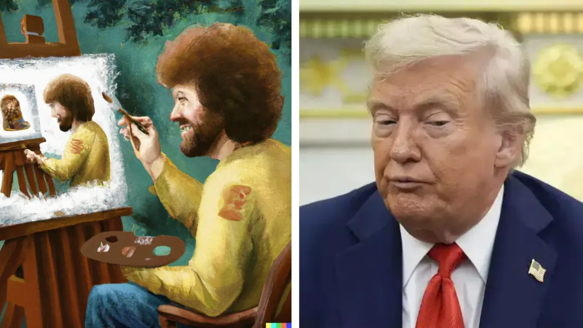 Bob Ross’ paintings auctioned to counter Donald Trump’s public TV cuts