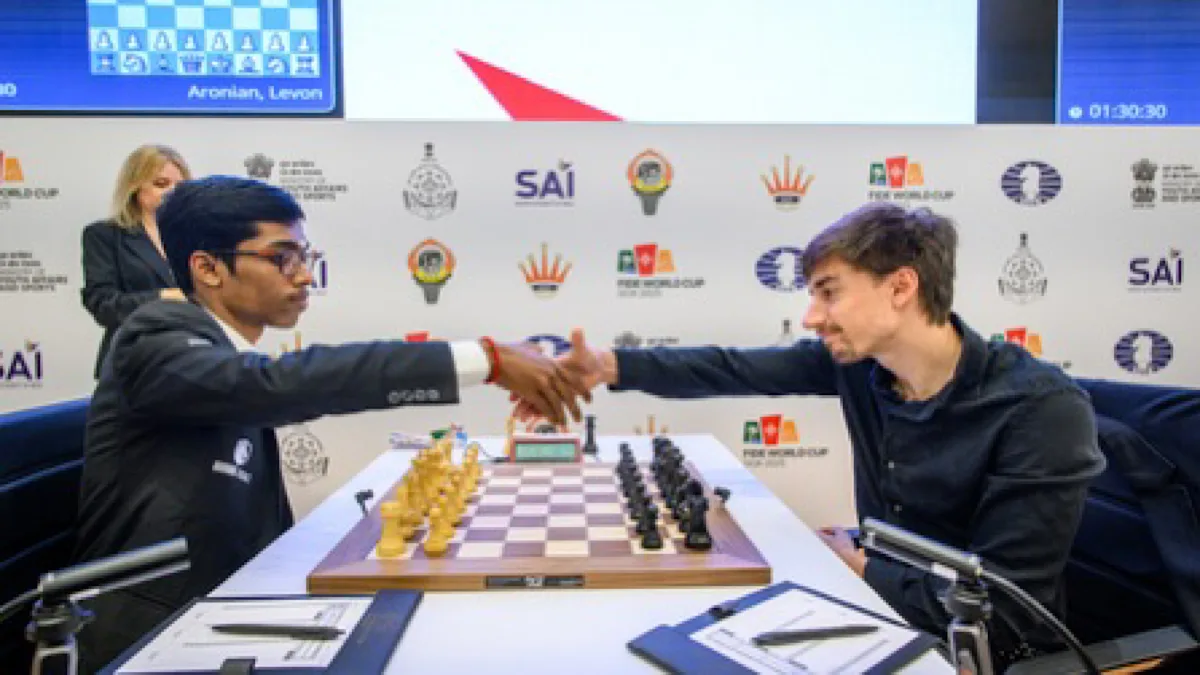 FIDE World Cup 2025: Praggnanandhaa survives a scare; Arjun, Karthik, Harikrishna held in first game of Rd 4