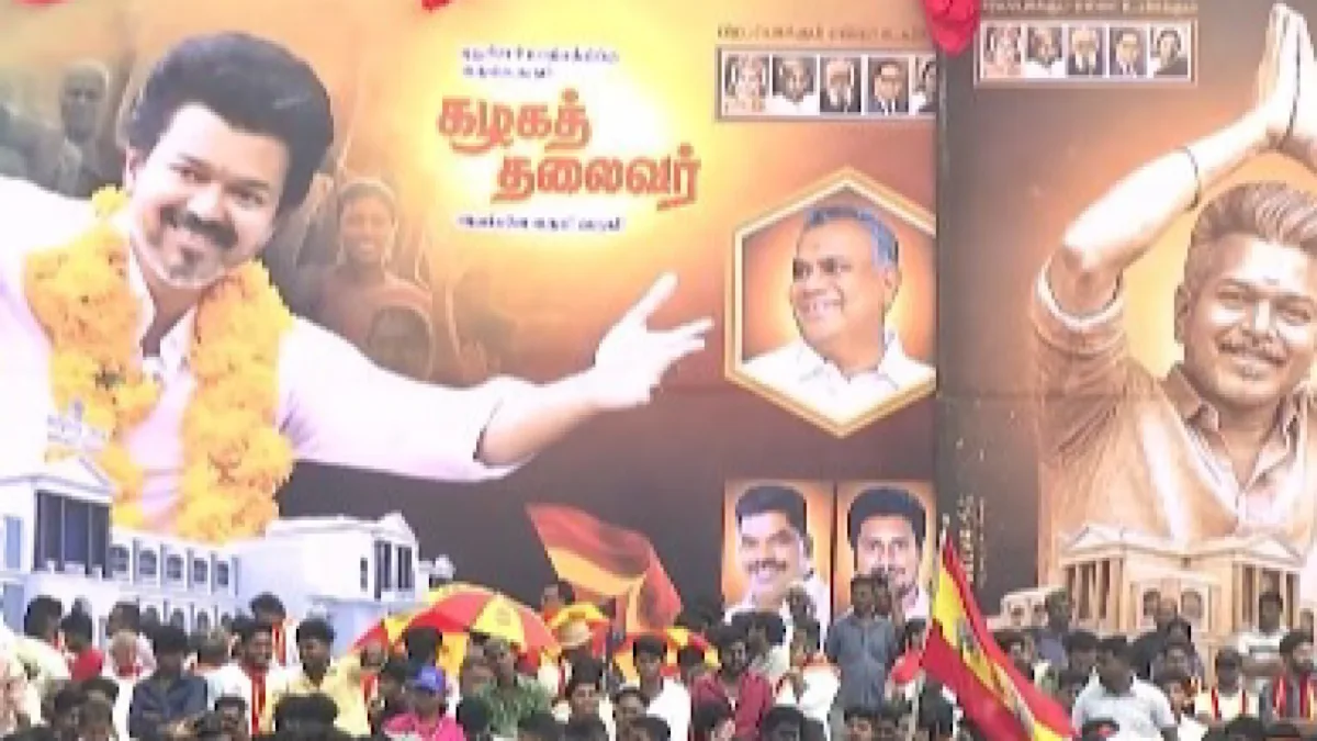 Vijay demands full statehood for Puducherry, spares CM Rangasamy but trains guns on BJP, DMK