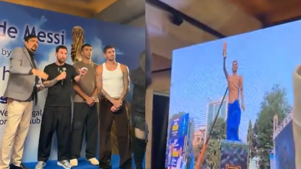Messi Mania sweeps as world’s largest statue unveiled in Kolkata kicking off ‘GOAT India Tour 2025’