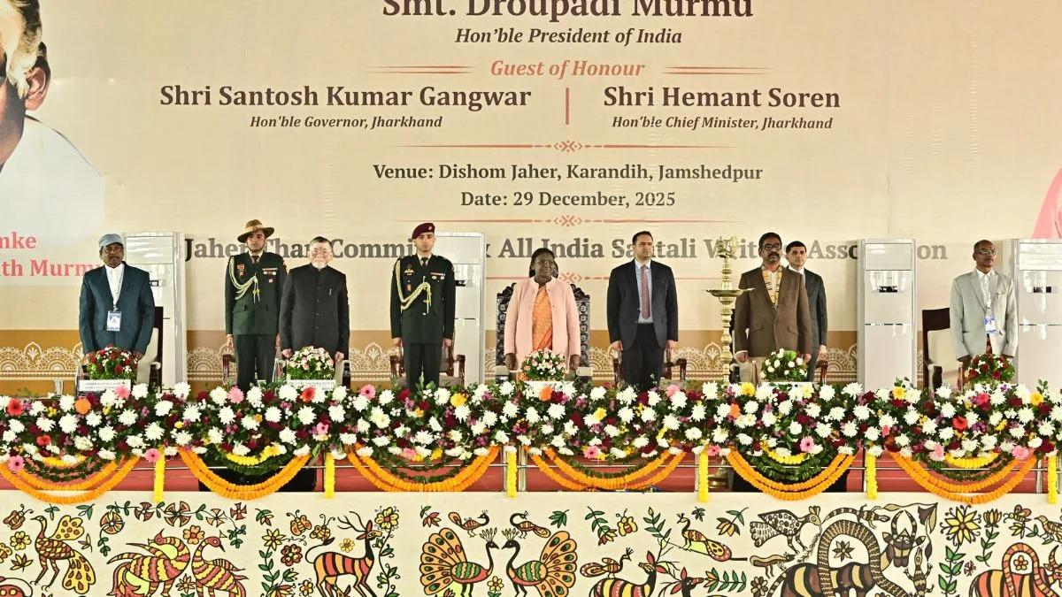 President Murmu sings in Santali at Ol Chiki centenary, urges people to never forget their mother tongue