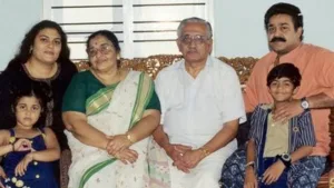 mohanlal father mother wife children