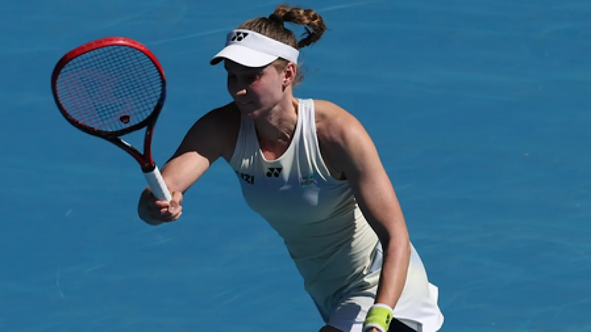 Aus Open: Rybakina through to second round with win over Slovenian rival Kaja Juvan