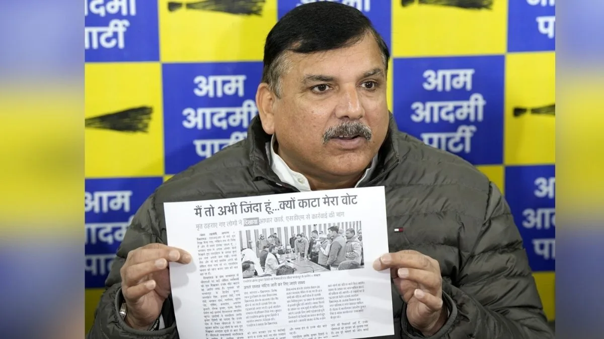 Sanjay Singh calls SIR in UP exercise a blatant mockery of democracy