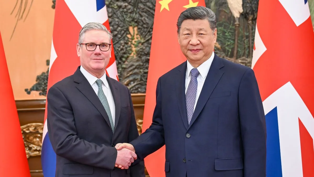 Keir Starmer China trip outcomes, UK China export and investment deals, China cuts whisky tariffs for UK, Starmer meeting Xi Jinping Beijing, UK China long-term strategic partnership, UK raises Jimmy Lai case with China, Starmer human rights discussion China, UK China education and finance cooperation,