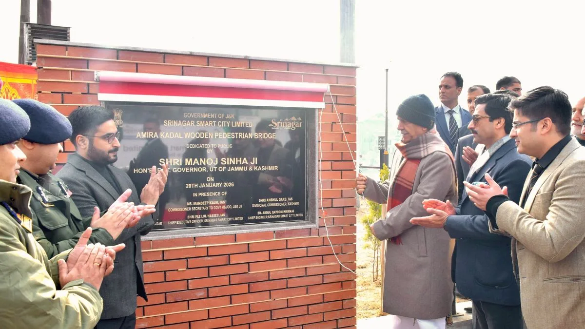LG Manoj Sinha inaugurates restored 250-year-old Amira Kadal bridge in Srinagar