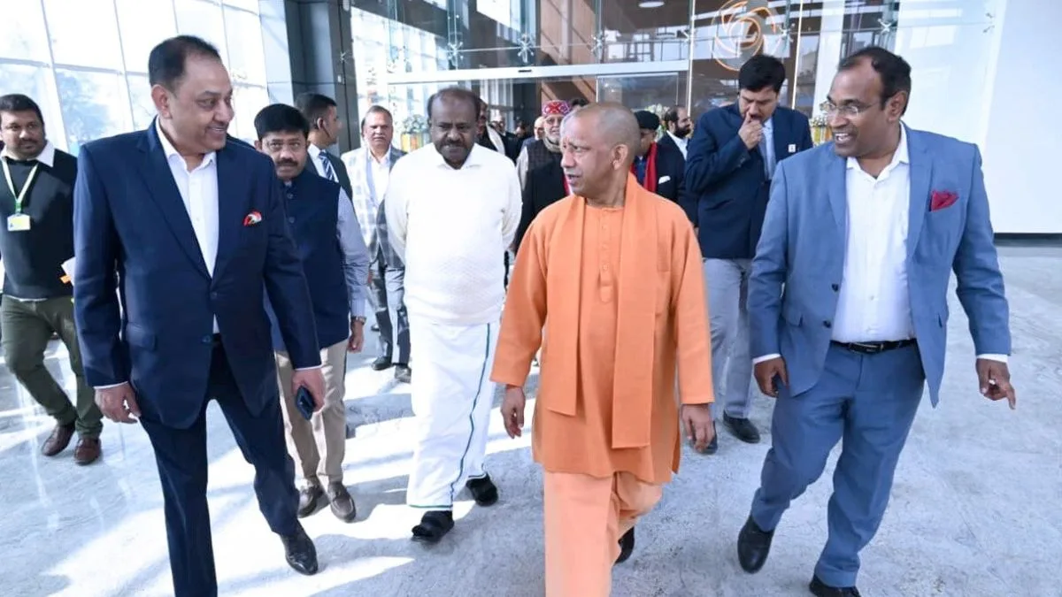 UP preferred investment destination, Yogi Adityanath Industry First Investors First, ₹45 lakh crore investment proposals UP, Ashok Leyland EV manufacturing plant UP, Uttar Pradesh FDI growth, UP expressway and logistics network,