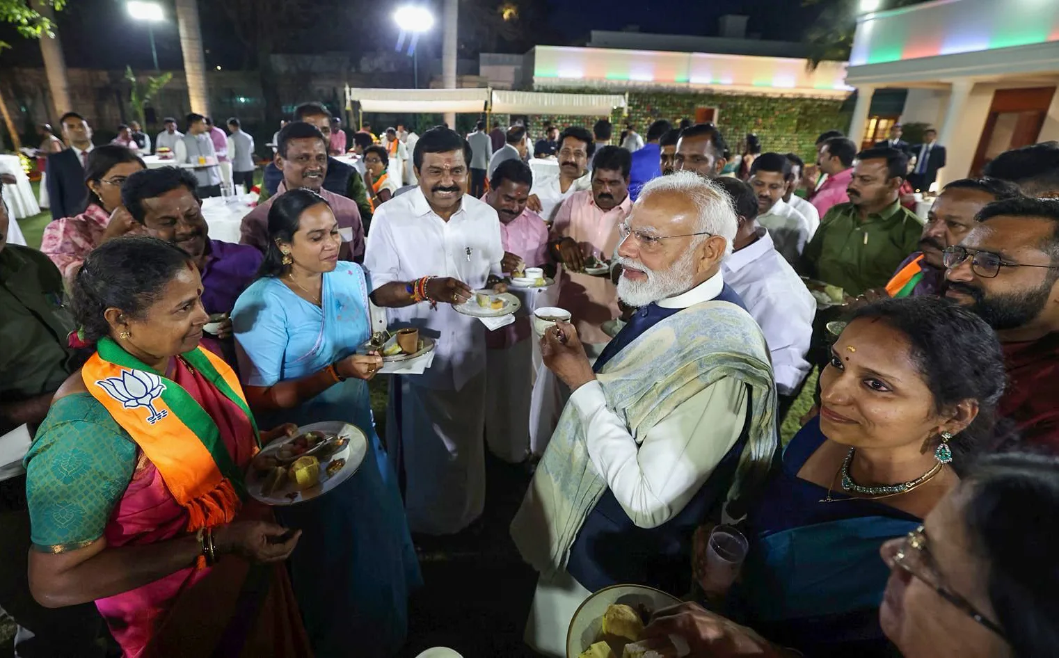During his interaction with the delegation, Modi acknowledges the contributions of BJP karyakartas and expresses confidence that the party will continue to grow further in Kerala. img