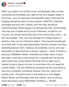 Donald Trump on Robert De Niro