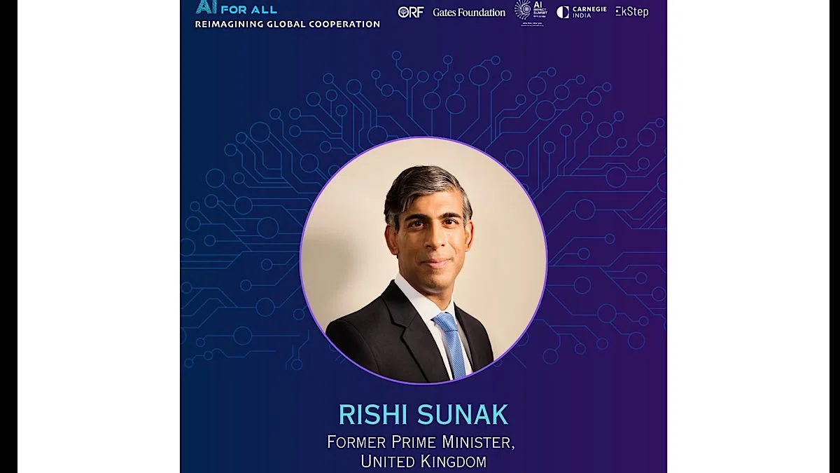 Ex UK PM Sunak to address curtain raiser to India AI Impact Summit 2026