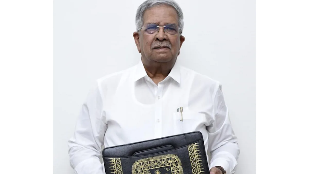 Gujarat Budget 2026-27 cover features tribal Goddess Kansari Devi in Warli art form
