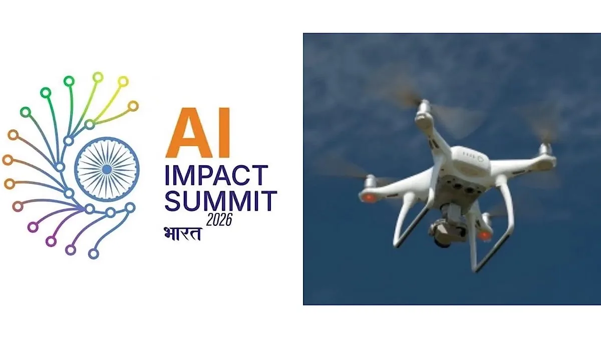 AI Summit : Young engineers showcase AI-enabled ‘VRITRA’ drone developed with Indian Army