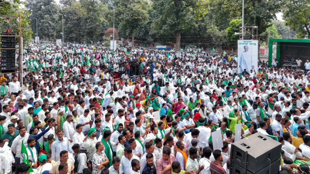 Naveen Patnaik slams govt at Biju Janata Dal Farmers’ rally, says ‘Jai Kisan in slogan, bhago kisan in action’