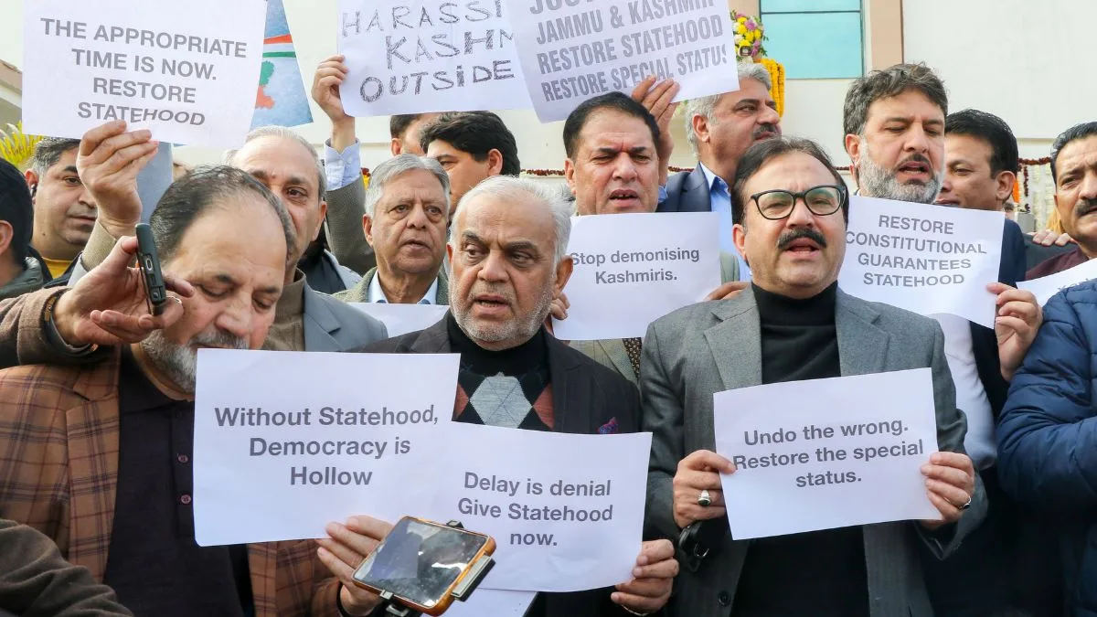 Noisy scenes in J&K Assembly as BJP MLAs display banners demanding NLU in Jammu