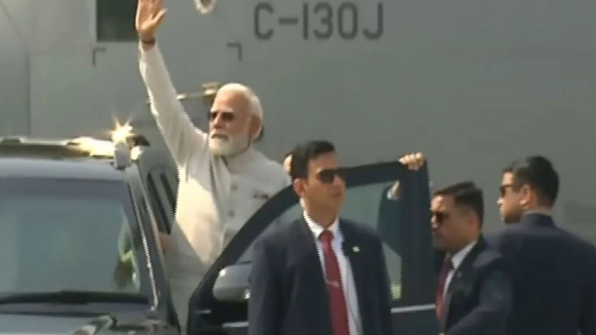 Assam: PM Modi lands at Emergency Landing Facility on Moran Bypass in Dibrugarh; aerial display begins