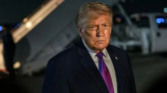 US President Donald Trump during an official appearance amid debate over a proposed $250 banknote