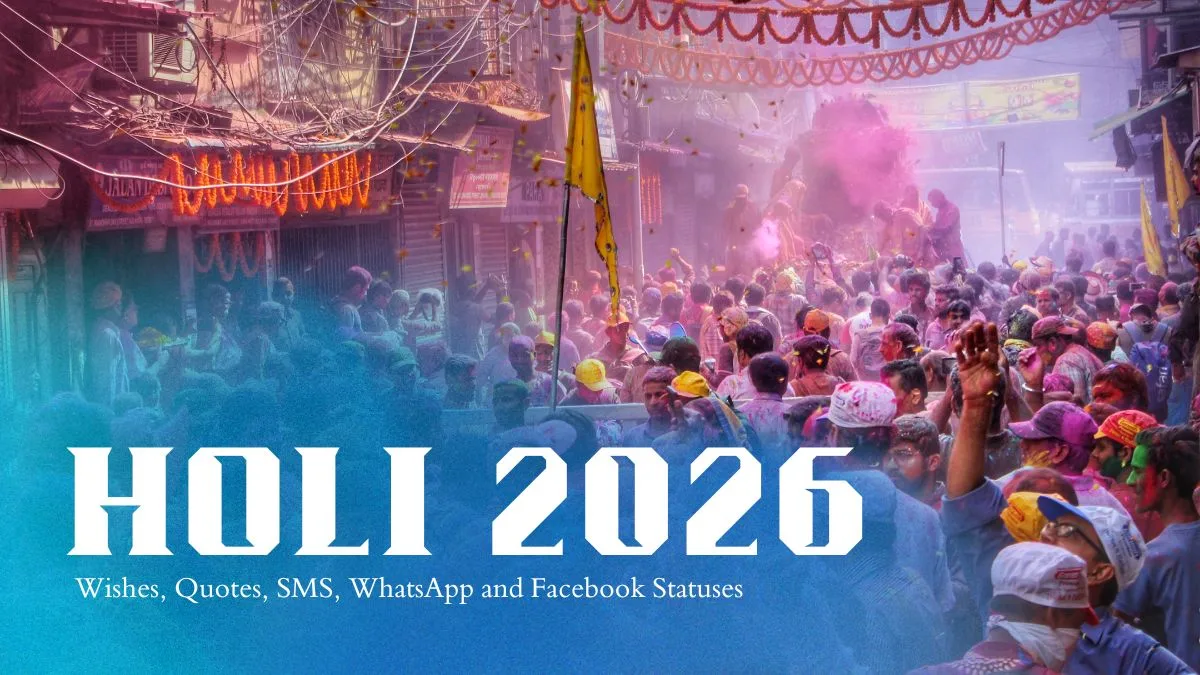 Holi 2026 wishes, quotes, SMS, WhatsApp and Facebook statuses to share with your family and friends